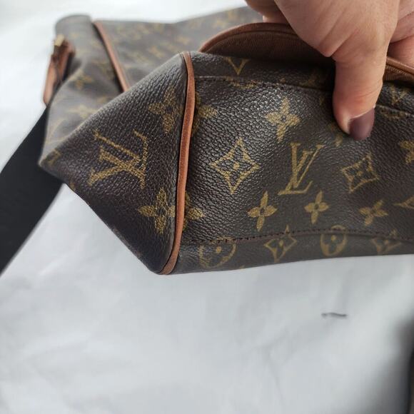 Louis Vuitton Monogram Abess Crossbody Shoulder Bag SP0012 Brown Tan Carry on - Picture 5 of 12